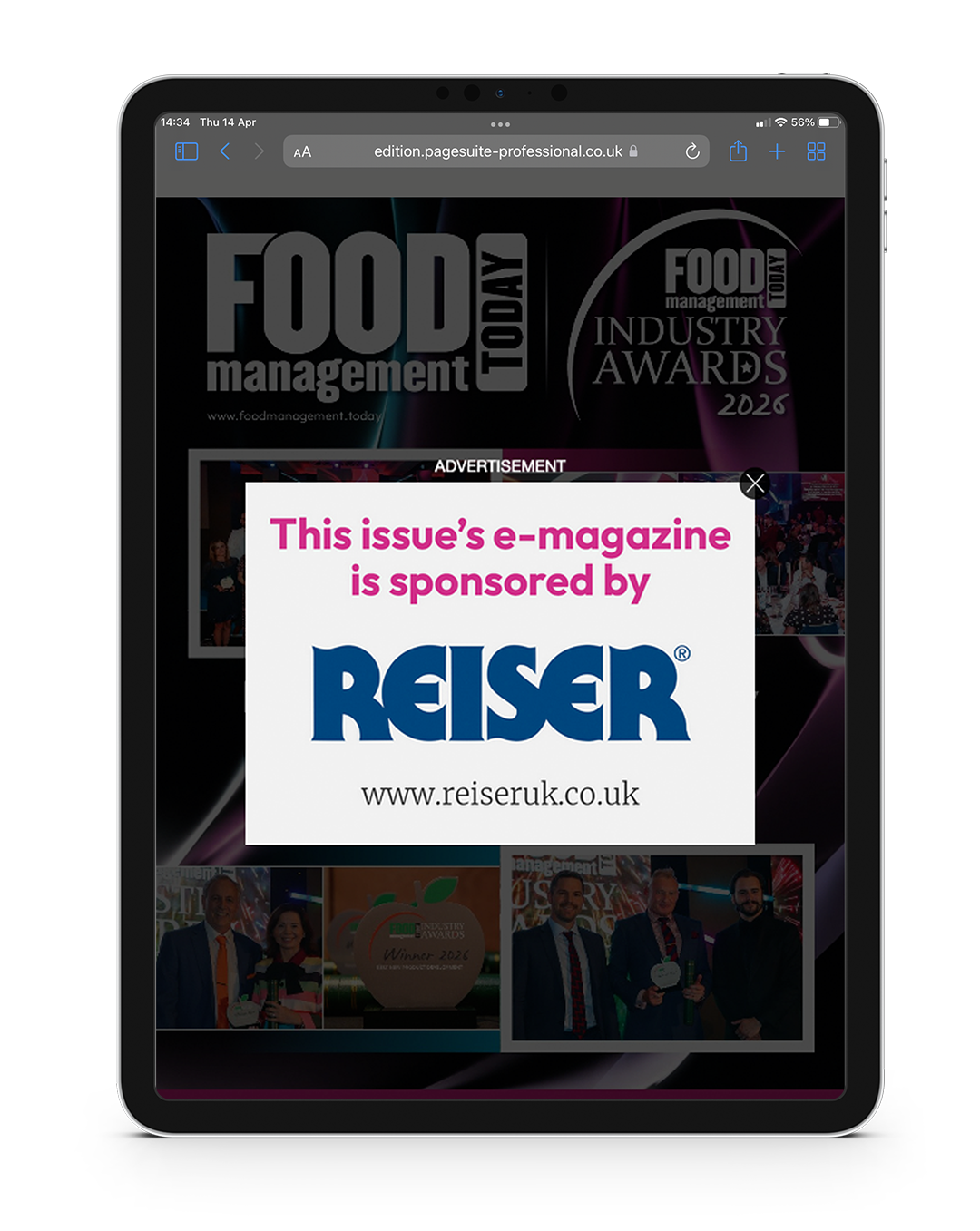 GLT e-magazine sponsorship on iPad